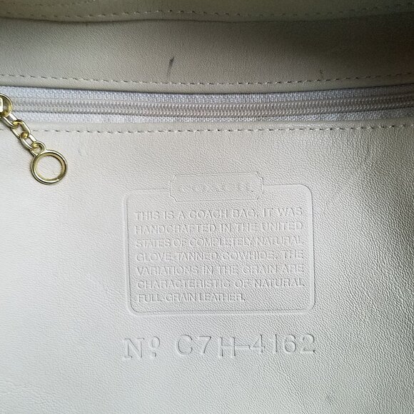 Vintage Coach Soho Bucket Drawstring Shoulder Backpack Cream Bag #4162 - Picture 8 of 8